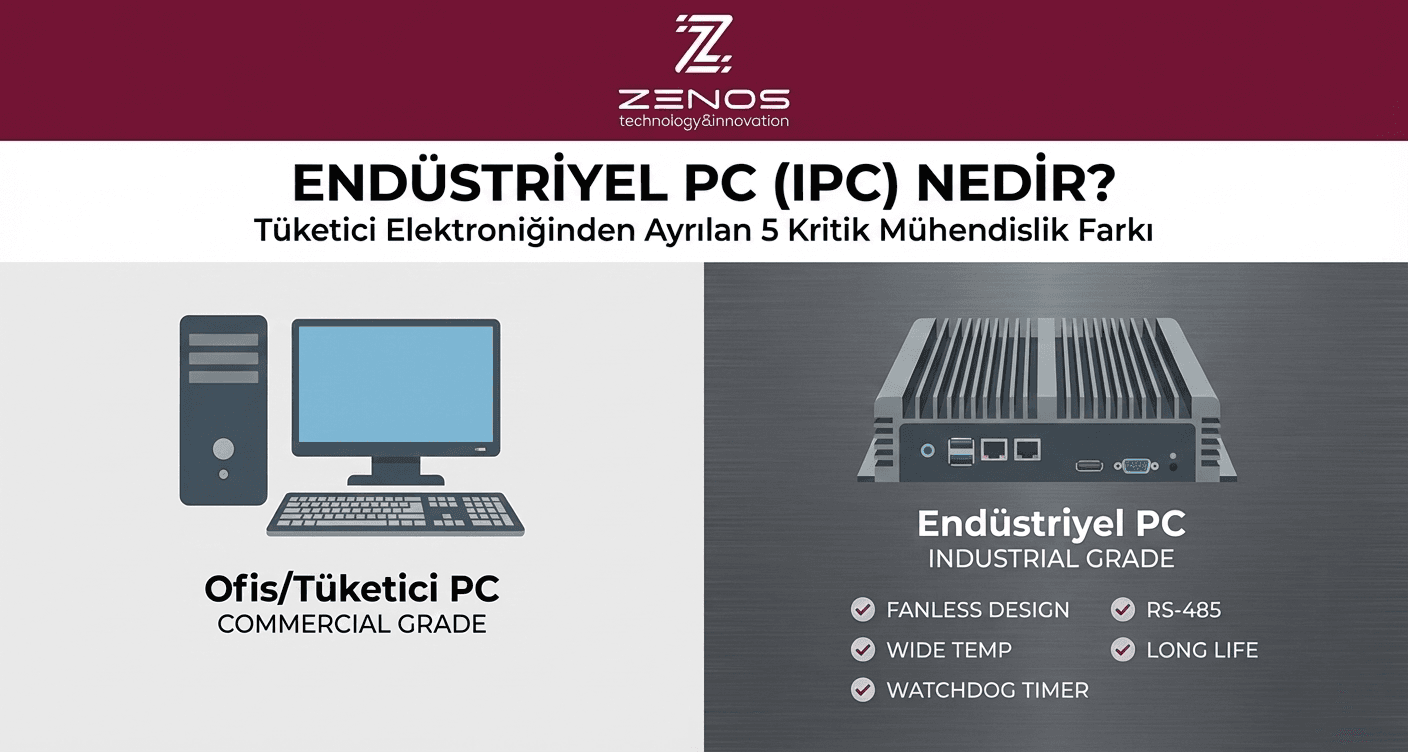 Endüstriyel PC (IPC) Nedir? Standart PC ile Arasındaki 5 Kritik Mühendislik Farkı ve Teknik Analiz