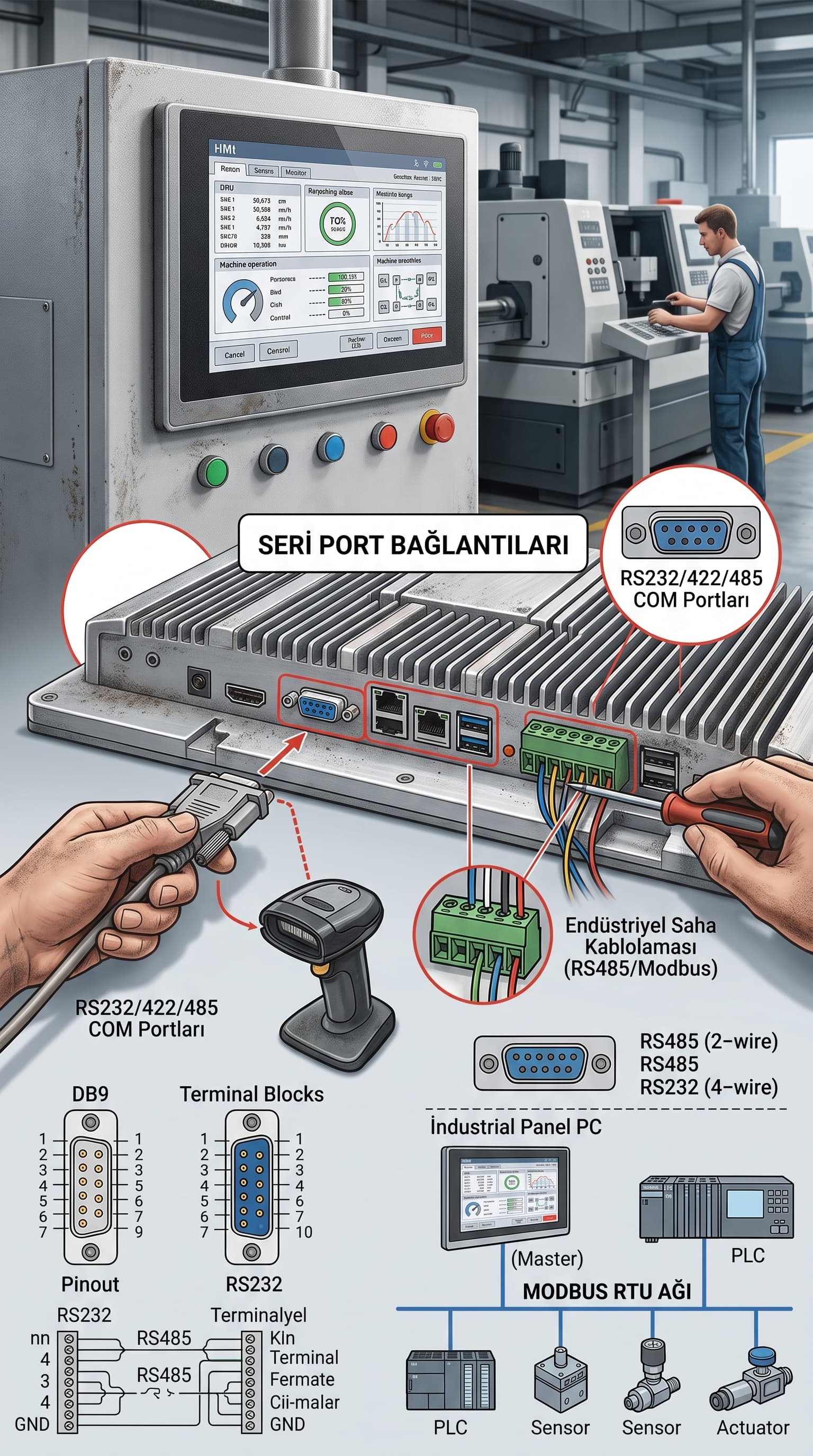 Endüstriyel PC'lerde Seri Portlar ve GPIO Nedir?
