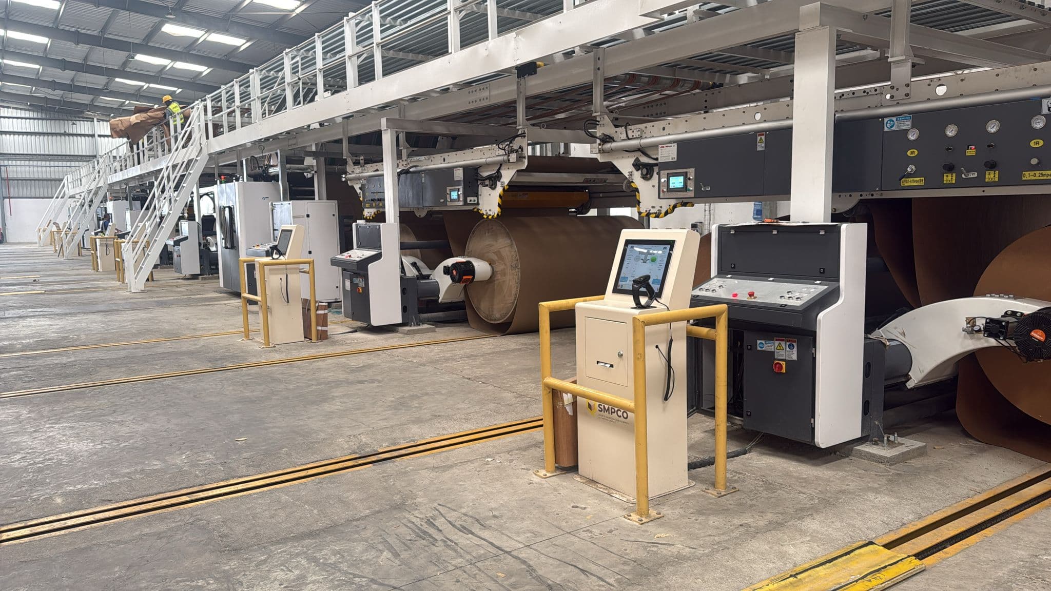 Oluklu Mukavva Bobin Hattı MES Kiosk Terminali